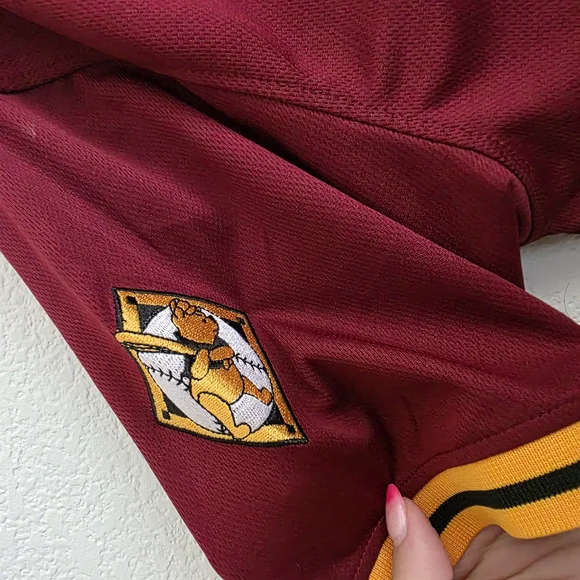 Disney X BoxLunch Exclusive Maroon Whinnie The Pooh 26 Baseball Jersey Shirt - Picture 6 of 7